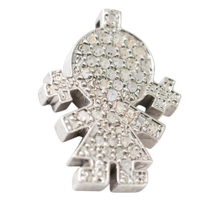 DIJE MUÑECA ORO Y DIAMANTES