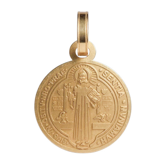 MEDALLA SAN BENITO ORO DELGADA