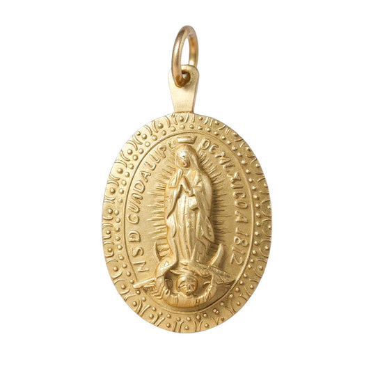 MEDALLA GUADALUPANA OVAL ORO