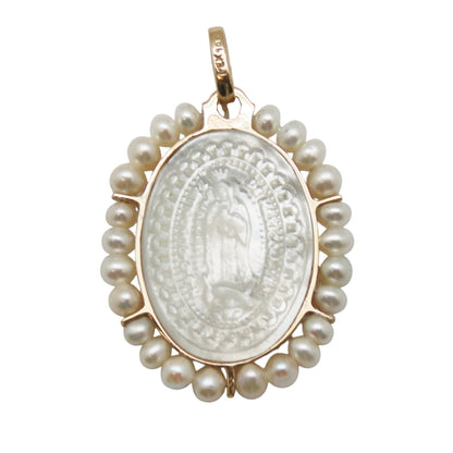 MEDALLA GUADALUPANA MADRE PERLA PERLITAS