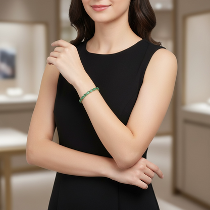 PULSERA ESMERALDA OVAL