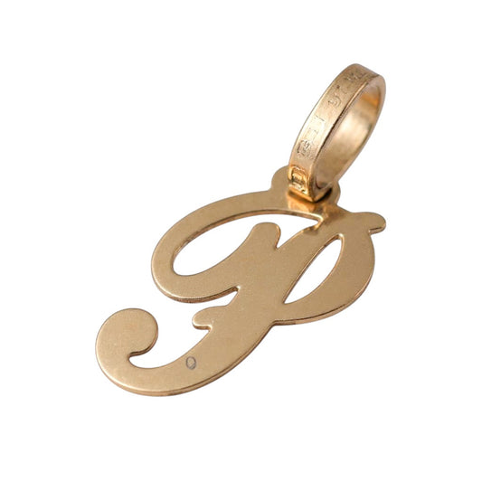 DIJE INICIALES ORO "P" Cursiva