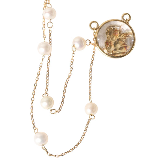 COLLAR ANGEL ORO CRISTAL O MADRE PERLA