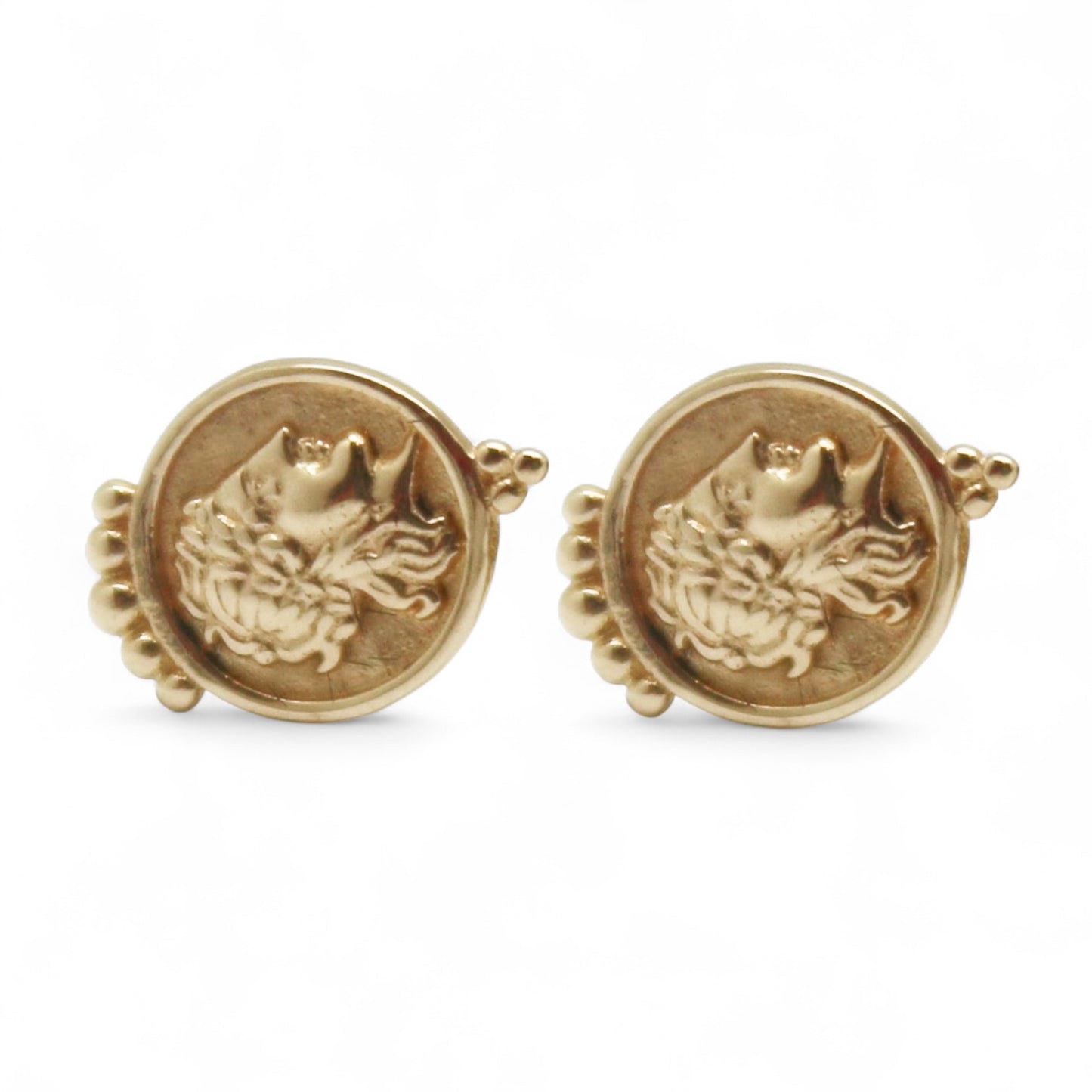ARETES MONEDA ORO