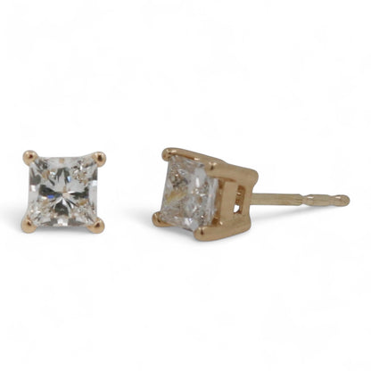 BROQUELES 1.00 CT PRINCESS LAB GROWN