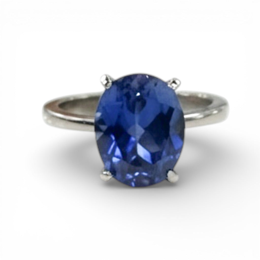 ANILLO FLOR ZAFIRO LAB GROWN