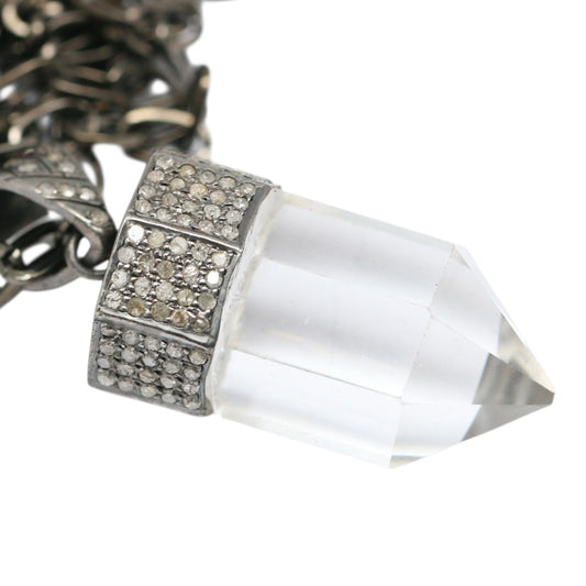 DIJE PLATA LAPIZ DIAMANTES