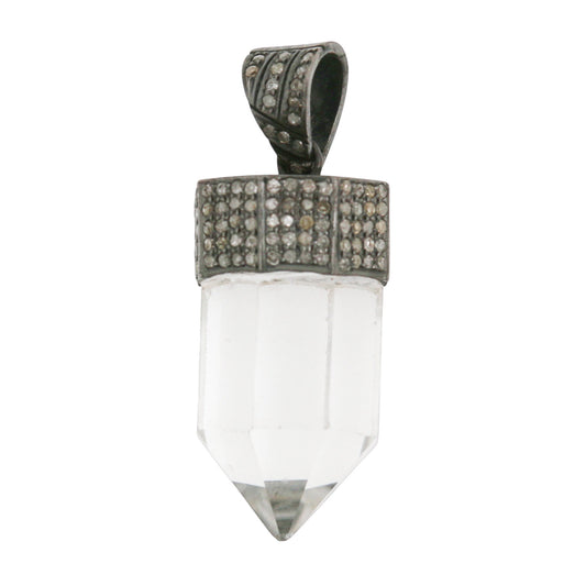 DIJE PLATA LAPIZ DIAMANTES