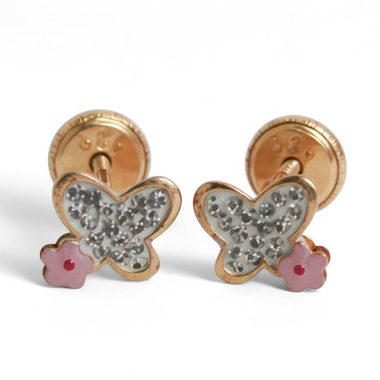 ARETES NIÑA MARIPOSA