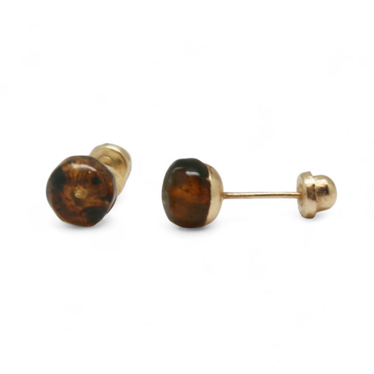 ARETES NIÑAS PIEDRA AMBAR
