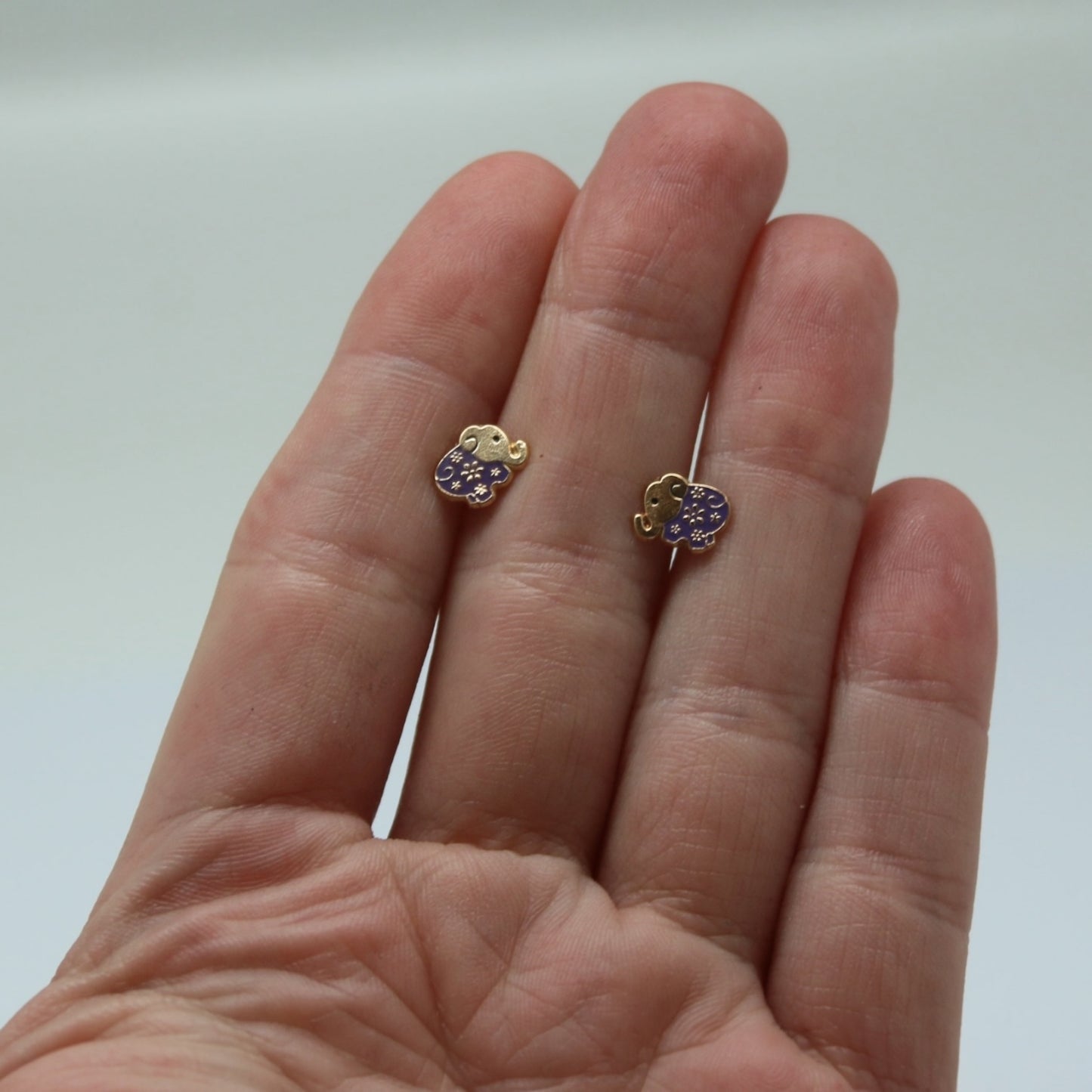 ARETES NIÑAS ESMALTE ELEFANTE