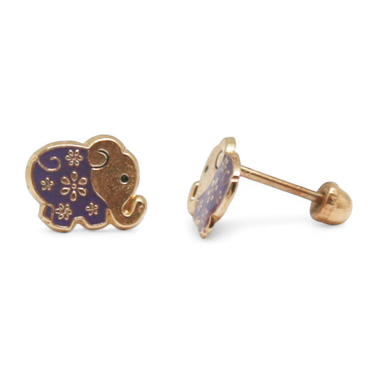 ARETES NIÑAS ESMALTE ELEFANTE