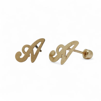 ARETES NIÑAS INICIAL A ORO