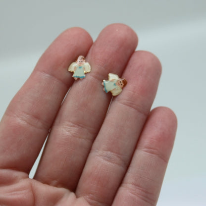ARETES NIÑAS ESMALTE ANGEL