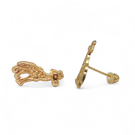 ARETES NIÑAS ORO JIRAFA