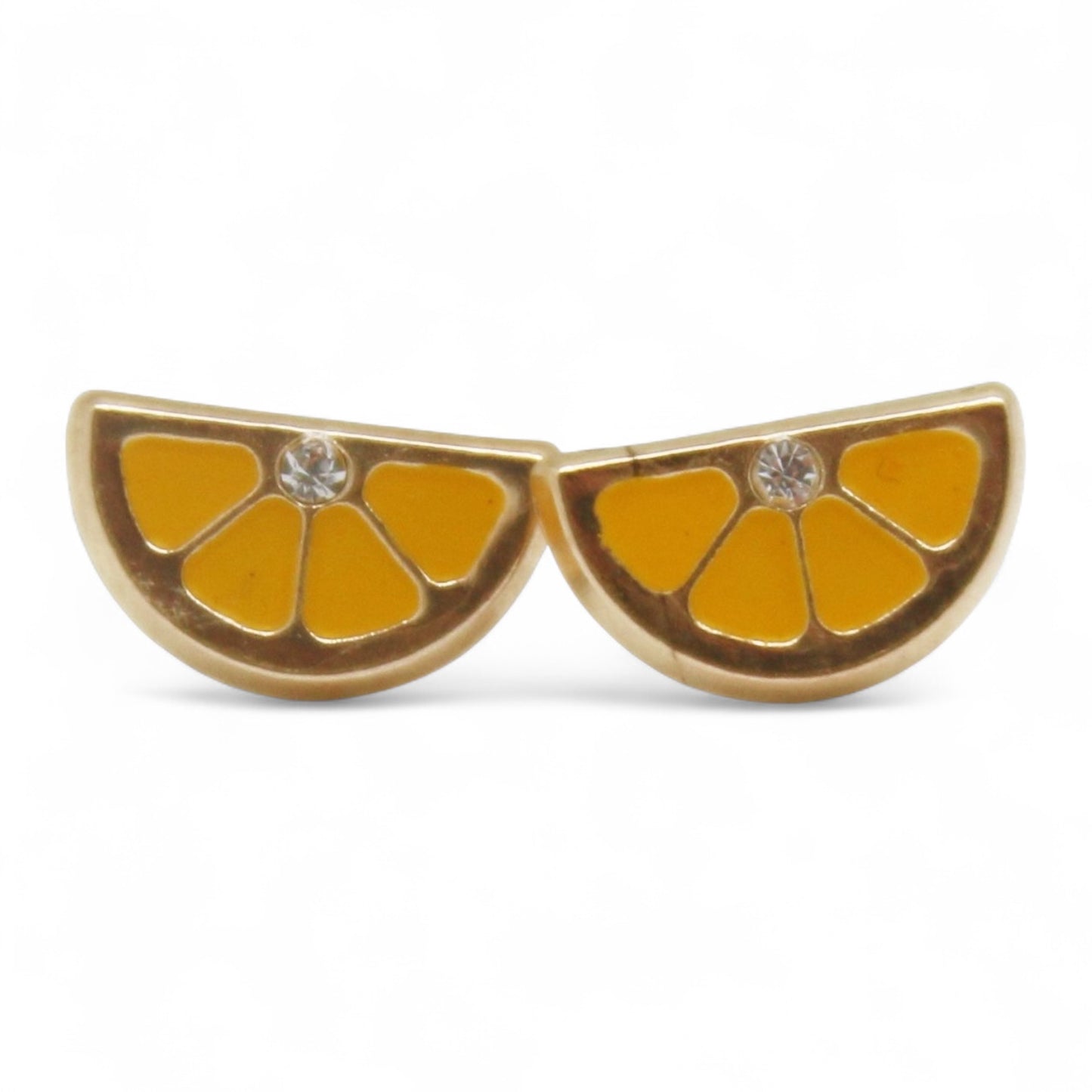 ARETES NIÑAS ESMALTE NARANJA