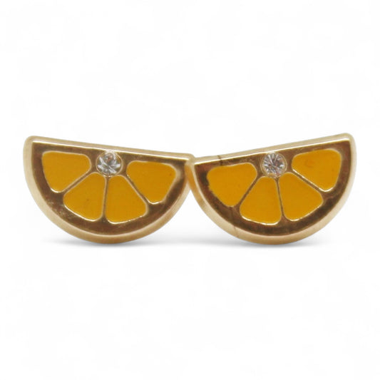 ARETES NIÑAS ESMALTE NARANJA