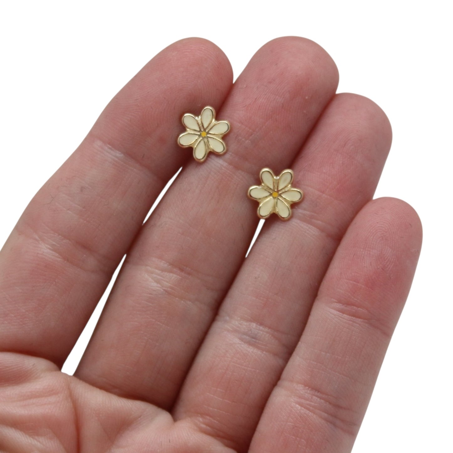 ARETES NIÑAS ESMALTE FLOR GRANDE