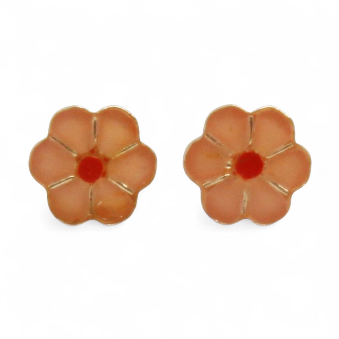 ARETES NIÑAS ESMALTE FLOR