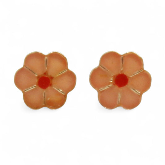 ARETES NIÑAS ESMALTE FLOR