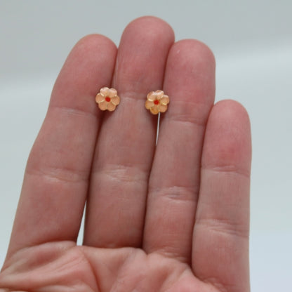 ARETES NIÑAS ESMALTE FLOR