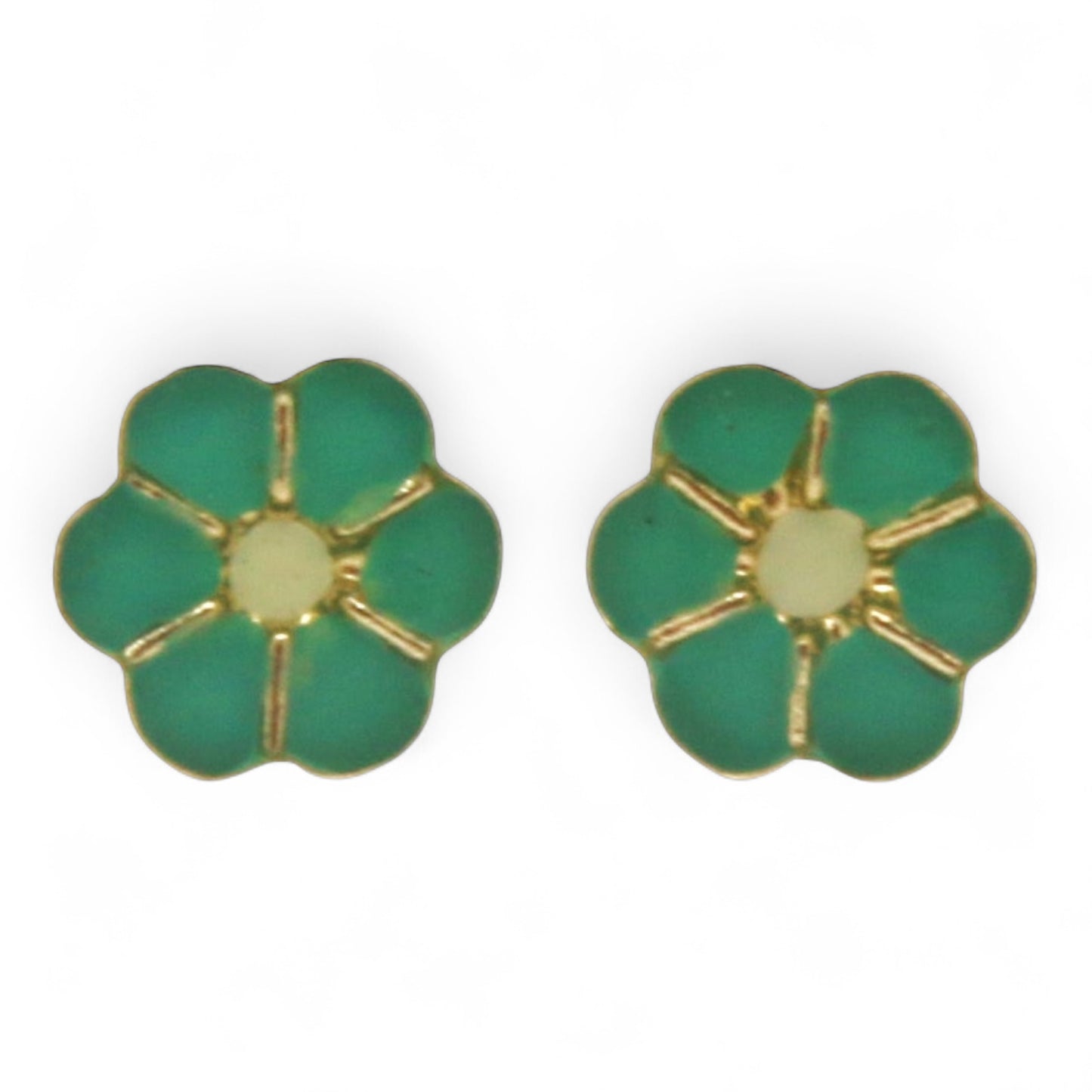 ARETES NIÑAS ESMALTE FLOR