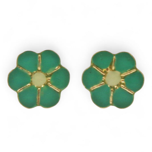 ARETES NIÑAS ESMALTE FLOR