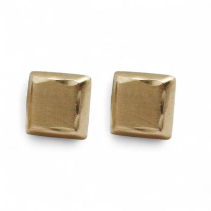 ARETES NIÑAS CUADRADOS ORO