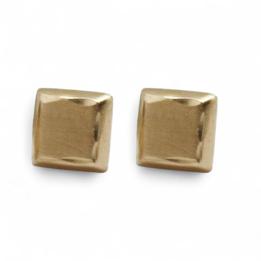 ARETES NIÑAS CUADRADOS ORO
