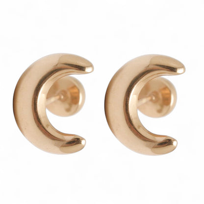 ARETES NIÑAS LUNA ORO
