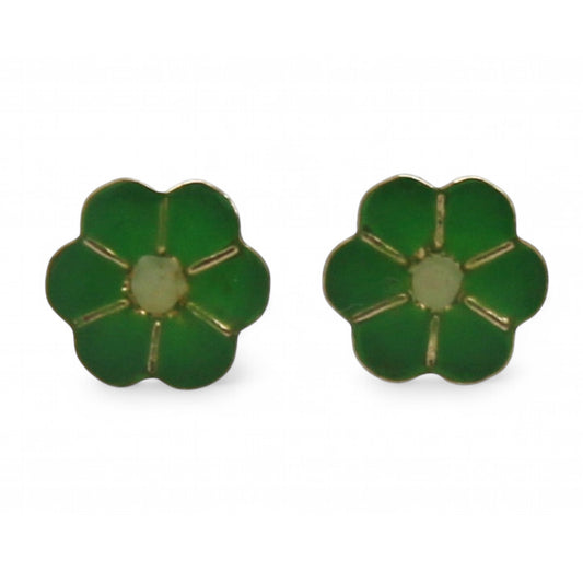 ARETES NIÑAS ESMALTE FLOR