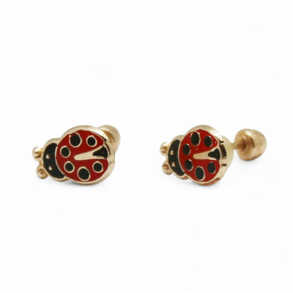 ARETES NIÑAS ESMALTE CATARINA