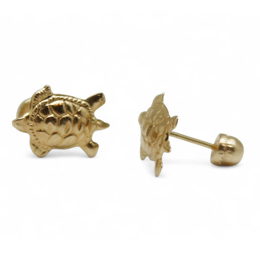 ARETES NIÑAS TORTUGA ORO