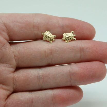 ARETES NIÑAS TORTUGA ORO