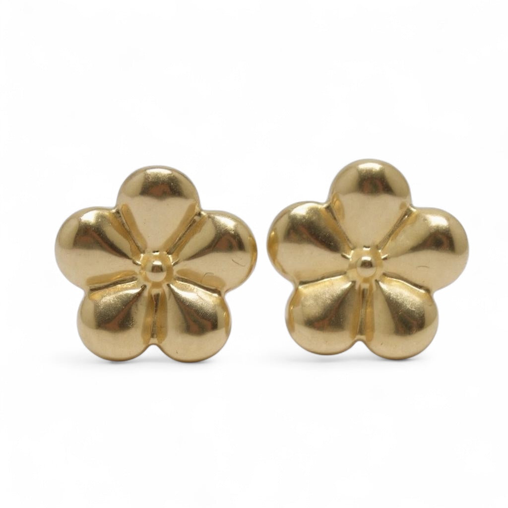 ARETES NIÑAS FLOR ORO