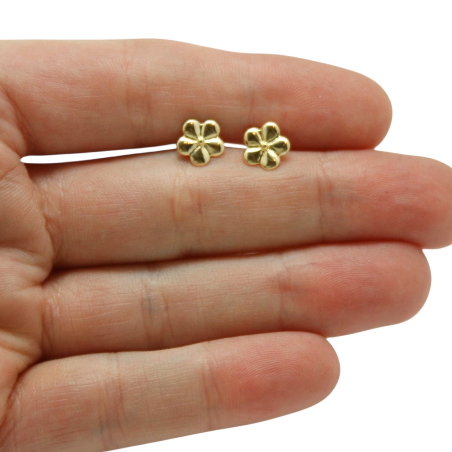 ARETES NIÑAS FLOR ORO
