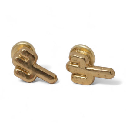 ARETES NIÑAS CACTUS ORO