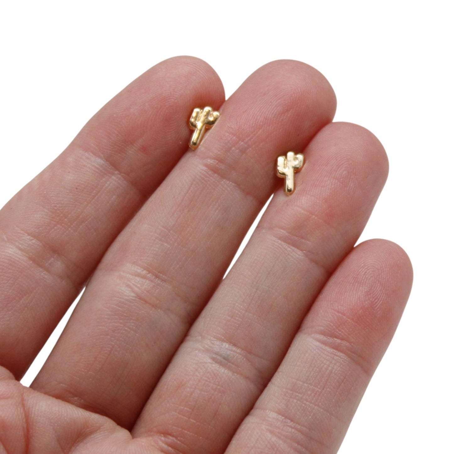 ARETES NIÑAS CACTUS ORO