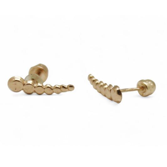 ARETES NIÑAS CIRCULOS ORO