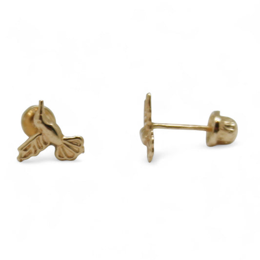 ARETES NIÑAS COLIBRÍ ORO