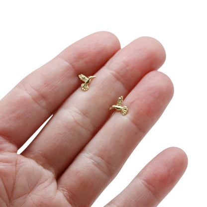ARETES NIÑAS COLIBRÍ ORO
