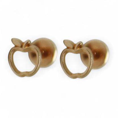 ARETES NIÑAS MANZANA ORO