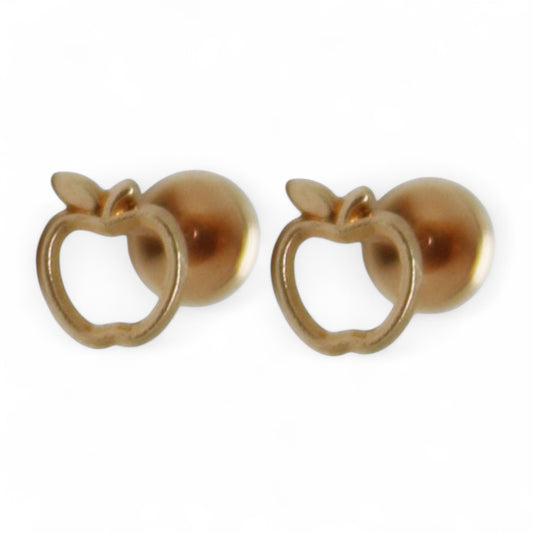 ARETES NIÑAS MANZANA ORO