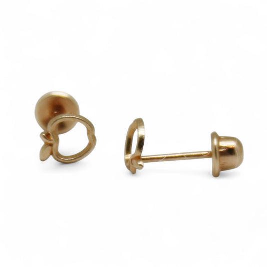 ARETES NIÑAS MANZANA ORO