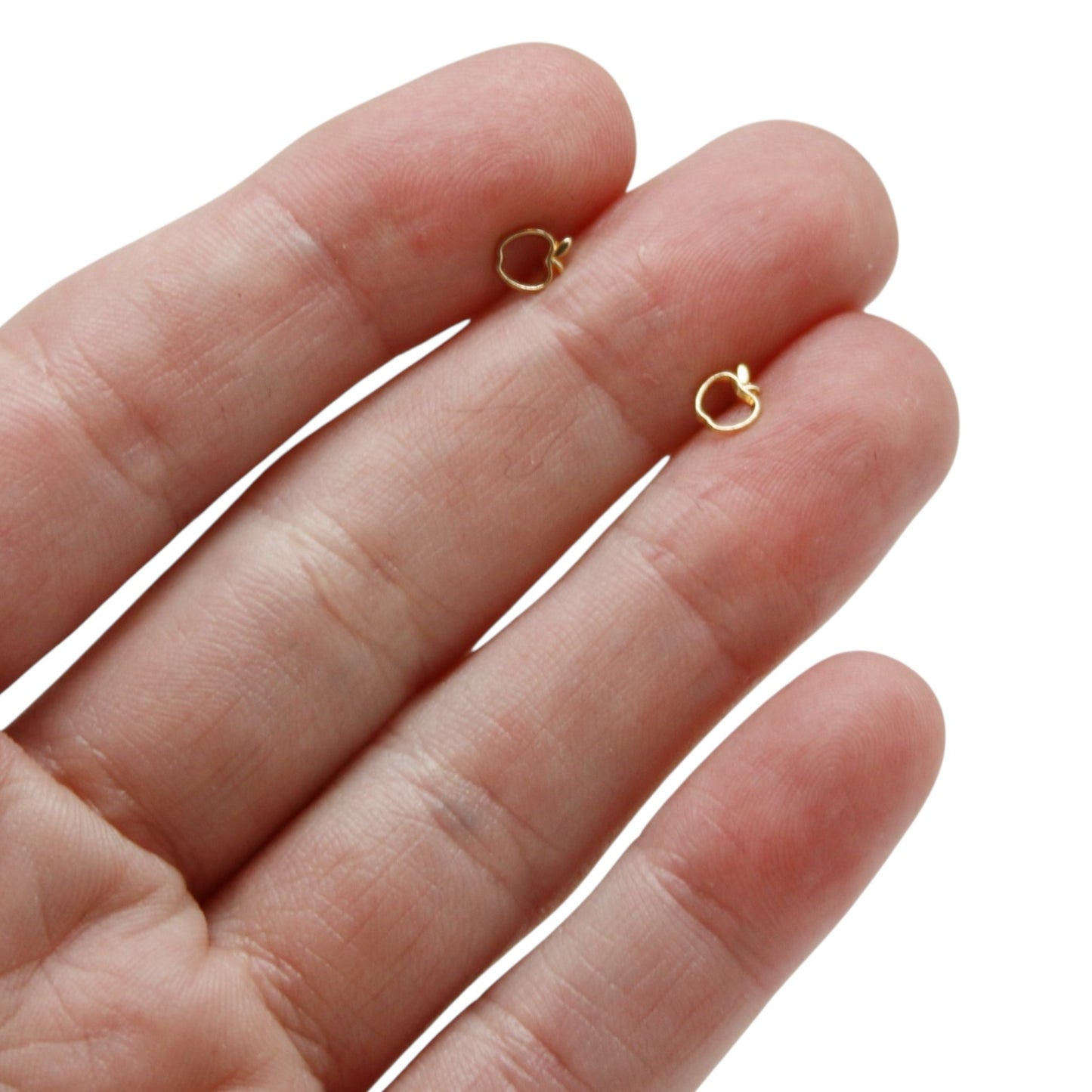 ARETES NIÑAS MANZANA ORO