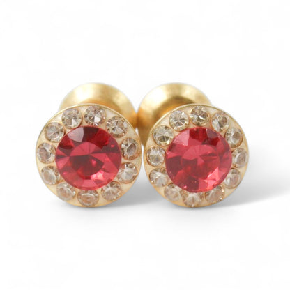ARETES NIÑAS CIRCULO CIRCONIA ROSA