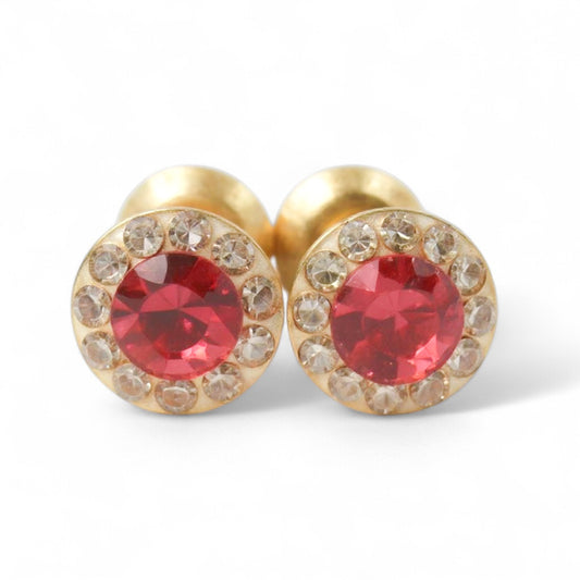 ARETES NIÑAS CIRCULO CIRCONIA ROSA