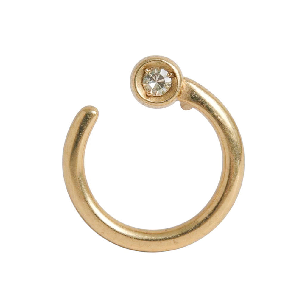 PIERCING   MEDIO CIRCULO CIRCONIAS