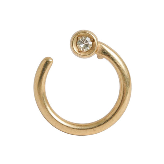 PIERCING   MEDIO CIRCULO CIRCONIAS
