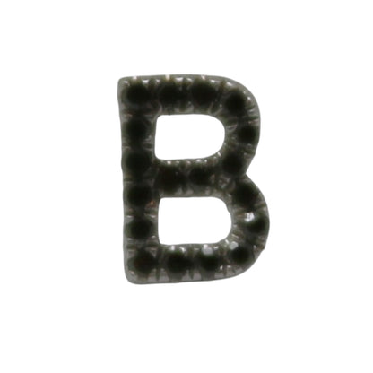 PIERCING INICAL "B"  DIAMANTES NEGROS